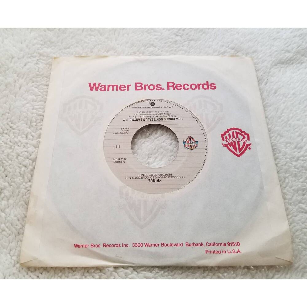 Prince vintage 45 vinyl record 1999 / How come you dont call me anymore